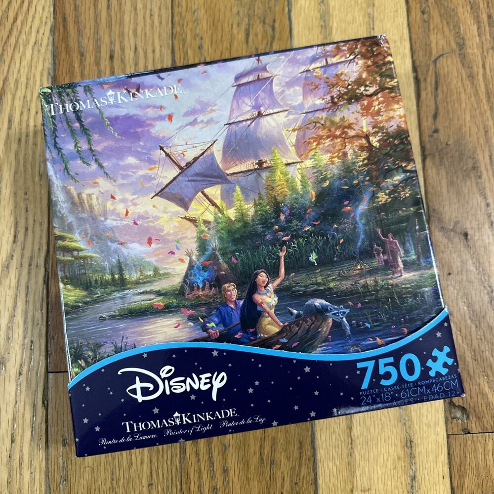 NEW SEALED 2017 Thomas Kinkade Disney Pocahontas Jigsaw Puzzle 750 Piece